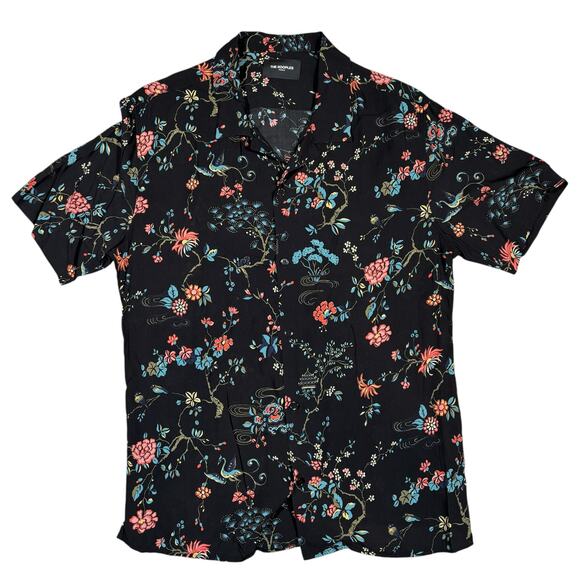 KOOPLES VISCOSE BLACK PATTERN SHIRT SIZE MEDIUM - Picture 1 of 5